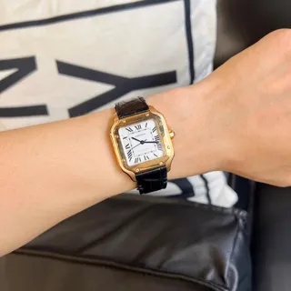 Cartier Santos WGSA0012 35mm Rose gold Silver