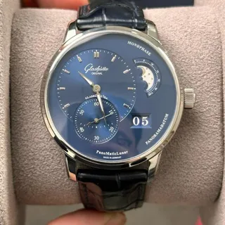 Glashütte PanoMaticLunar 1-90-02-46-32-61 40mm Steel Blue