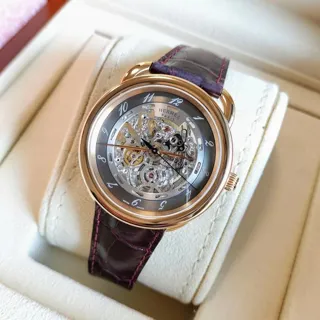 Hermès Arceau AR6.77A 41mm Rose gold Skeletonized