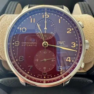 IWC Portugieser IW371616 41mm Stainless steel Red