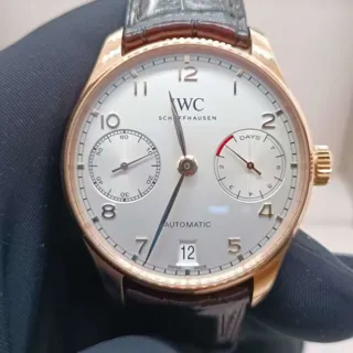 IWC Portugieser IW500701 42.5mm Yellow gold Silver