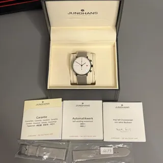 Junghans max bill Chronoscope 027/4902.02 40mm Steel White