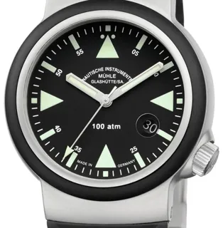 Mühle Glashütte S.A.R. Rescue-Timer M1-41-03-KB 42mm Stainless steel and Rubber Black