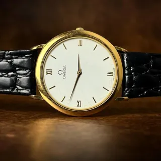 Omega De Ville 195.0075.2 33mm Gold/Steel White