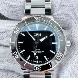 Oris Aquis Date 01 733 7732 4134-07 8 21 05PEB Stainless steel Black