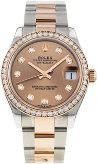 Rolex Datejust 31 278381RBR Rose gold and Stainless steel Silver