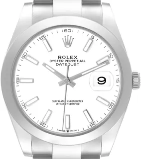 Rolex Datejust 41 126300 Stainless steel White