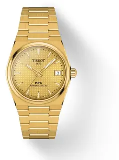 Tissot T-Classic T137.207.33.021.00 35mm Yellow gold and Stainless steel Champagne