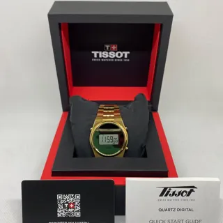 Tissot T-Classic T137.463.33.020.00 40mm Yellow gold and Stainless steel Golden