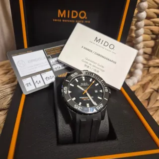 Mido Ocean Star M026.608.37.051.00 43.5mm Ceramic and Stainless steel Black