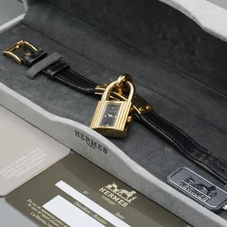 Hermès Kelly MINT / BOX 20mm Gold-plated Black