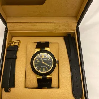 Bulgari Diagono AL 38 G 38mm Yellow gold Black