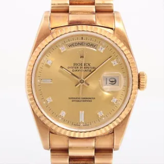 Rolex Day-Date 36 18238A (DAY-DATE  (UP TO 2000)) 35mm Yellow gold Champagne