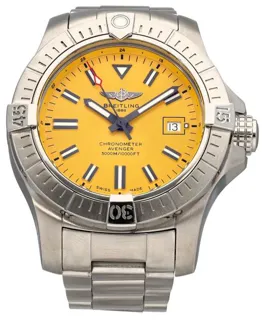 Breitling Avenger A17319 45mm Steel Yellow