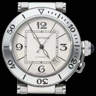 Cartier Pasha Seatimer Stainless steel White