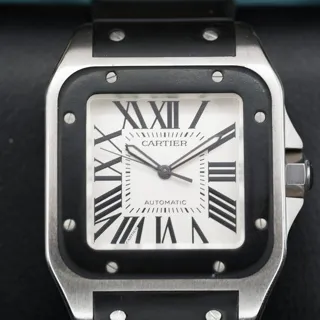 Cartier Santos 100 W20121U2 38mm Steel Silver