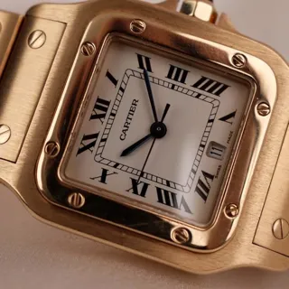 Cartier Santos Galbée 887901 29mm Yellow gold White