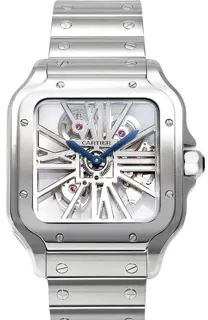 Cartier Santos WHSA0007 40mm Steel Skeletonized