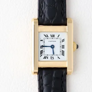 Cartier Tank 78093 20mm Yellow gold White