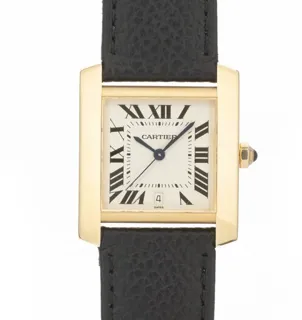 Cartier Tank Française W5000156 32.5mm Yellow gold Silver