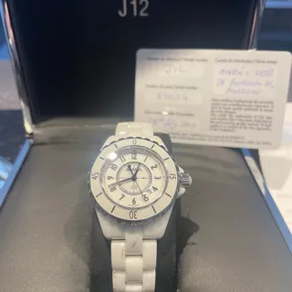 Chanel J12 H0968 33mm White ceramic White