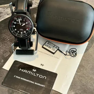 Hamilton Khaki Aviation H76695733 42mm Stainless steel Black