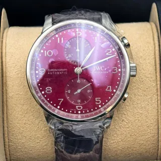 IWC Portugieser IW371616 41mm Stainless steel Red