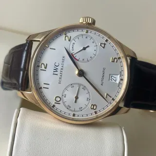 IWC Portugieser IW500101 42mm Rose gold Silver