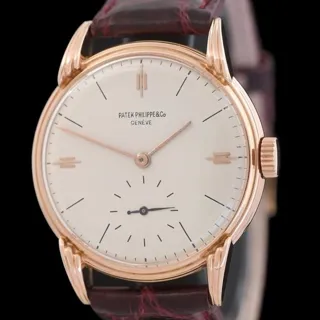 Patek Philippe Calatrava 2405 35mm Rose gold Silver