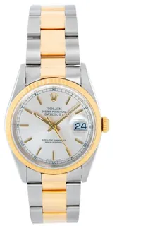 Rolex Datejust 36 16233 Yellow gold and Stainless steel Silver