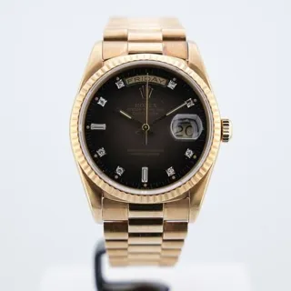 Rolex Day-Date 36 18238 36mm Yellow gold Brown