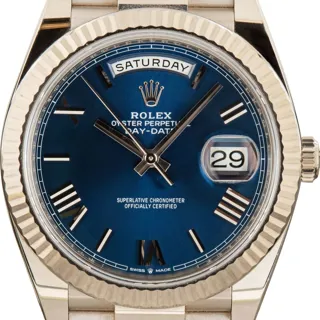 Rolex Day-Date 40 228239 40mm White gold Blue