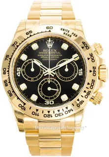 Rolex Daytona 116508-0008 40mm Yellow gold Black