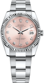 Rolex Oyster Perpetual Date 115234-0009 34mm White gold and Stainless steel Pink