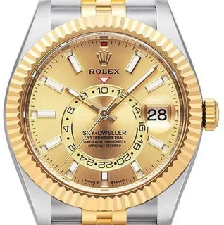 Rolex Sky-Dweller 336933 (TWO-TONE) 42mm Gold/Steel Champagne