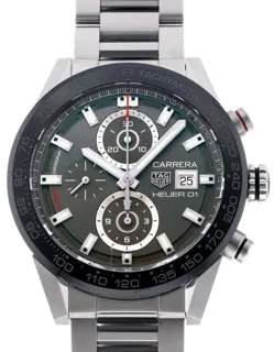 TAG Heuer Carrera CAR201W.BA0714 43mm Ceramic and Stainless steel Gray