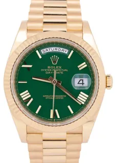 Rolex Day-Date 40 228238 40mm Yellow gold Green