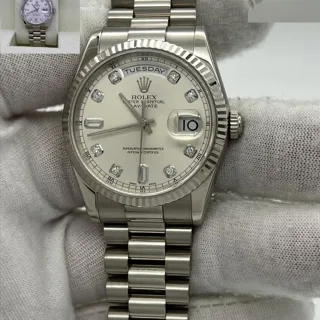 Rolex Day-Date 36 118239 36mm White gold Silver