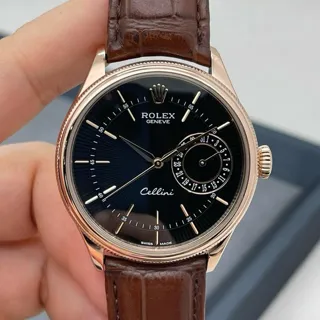 Rolex Cellini 50515 39mm Rose gold Black