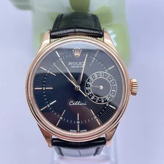 Rolex Cellini 50515 39mm Rose gold Black