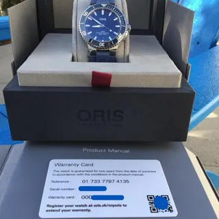 Oris Aquis 01 733 7789 4135-07 4 23 35FC 43.5mm Stainless steel Blue