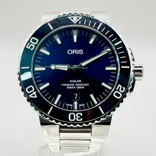 Oris Aquis 01 733 7730 4135-07 8 24 05PEB 41.5mm Stainless steel Blue