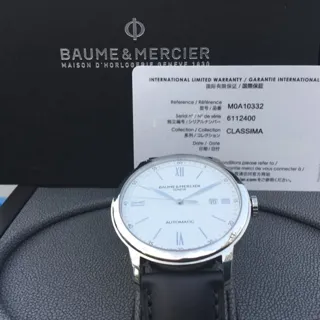 Baume & Mercier Classima MOA10332 42mm Steel White