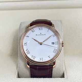 Blancpain Villeret 6630-3631-55B 42mm Red gold White