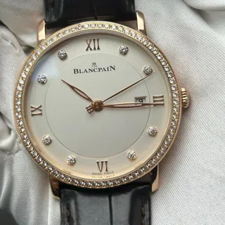 Blancpain Villeret 6651-2987-55B 40mm Red gold White