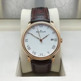 Blancpain Villeret 6630-3641-55B 42mm Rose gold White