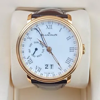 Blancpain Villeret 6637-3631-55B 42mm Rose gold White