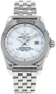 Breitling Galactic W72348 Steel Mother of Pearl White