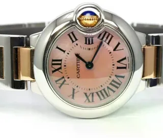 Cartier Ballon Bleu 28mm 3009 28mm Gold/Steel Pink