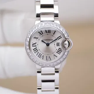 Cartier Ballon Bleu 28mm WE9003Z3 28mm White gold Silver